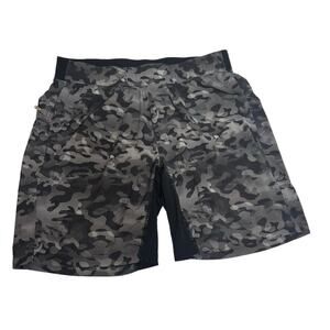 Lululemon Men's T.H.E. Short XL‎ Small Pebble Camo White Black